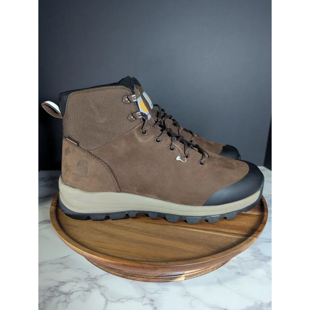 Carhartt FH5020 Men's Work Boots Brown Black Leather Lace Up Size 11.5 Rugged